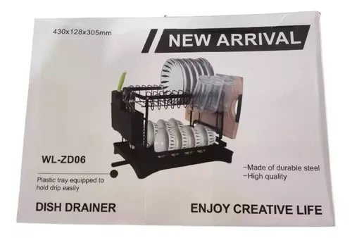 ESCURRIDOR DE PLATOS DE 2 NIVELES PREMIUM