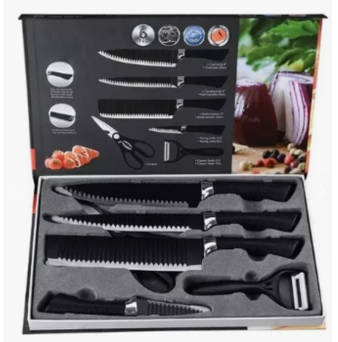 SET DE CUCHILLOS 6 PIEZAS