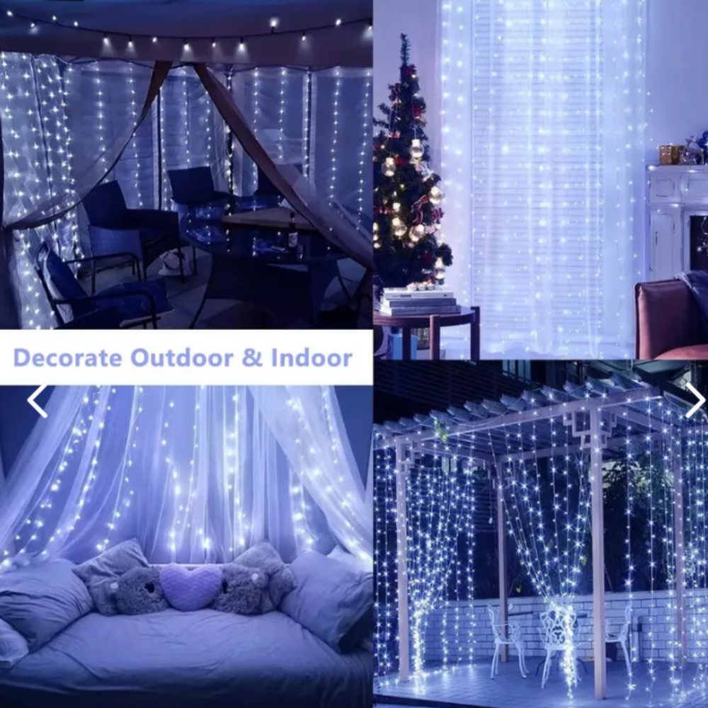 NAVIDAD - GUIRNALDA DE LUCES LED RGB INTELIGENTES CON CONTROL REMOTO 10MTS