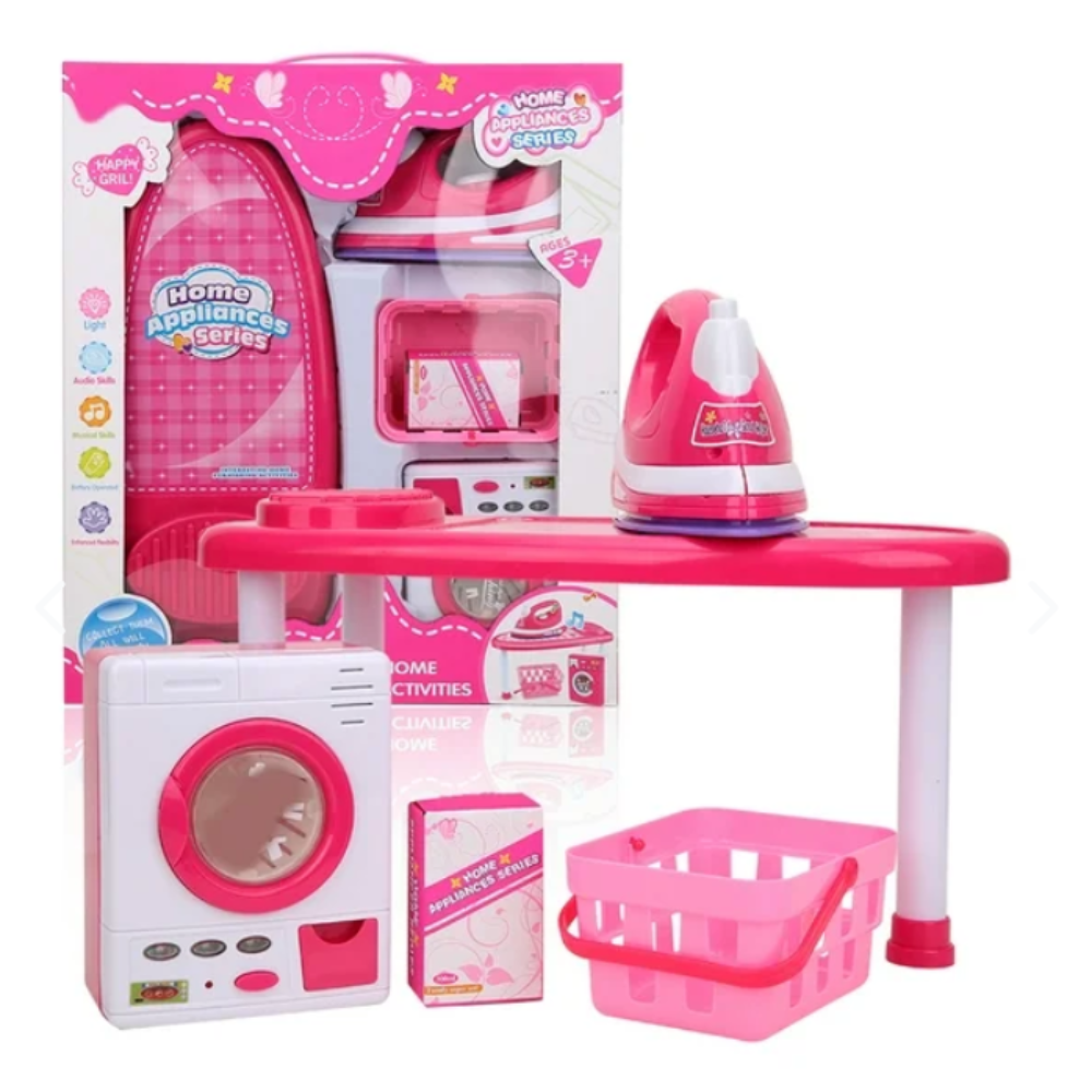 SET DE ELECTRODOMESTICOS DE JUGUETE INFANTIL - LAVANDERIA Y LIMPIEZA