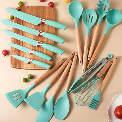 SET DE UTENSILIOS DE COCINA DE 19 PIEZAS