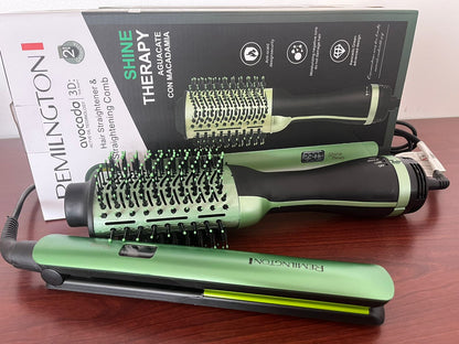 COMBO PLANCHA Y CEPILLO SECADOR AGUACATE