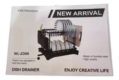 ESCURRIDOR DE PLATOS DE 2 NIVELES PREMIUM