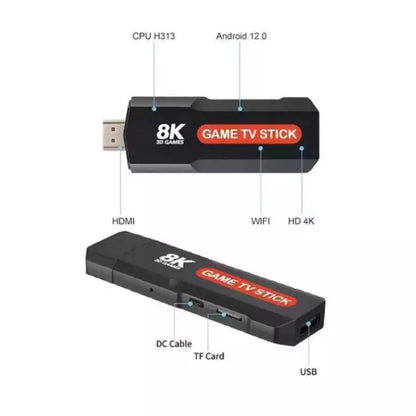 CONSOLA GAME STICK  + TV BOX TV Q9-X2 CON MAGIS TV