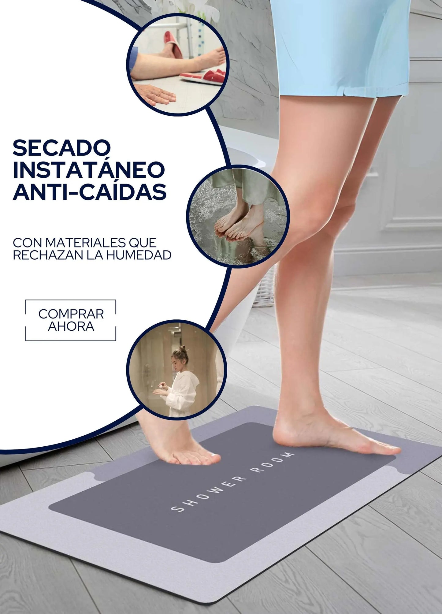 TAPETE ANTIDESLIZANTE SUPER ABSORBENTE
