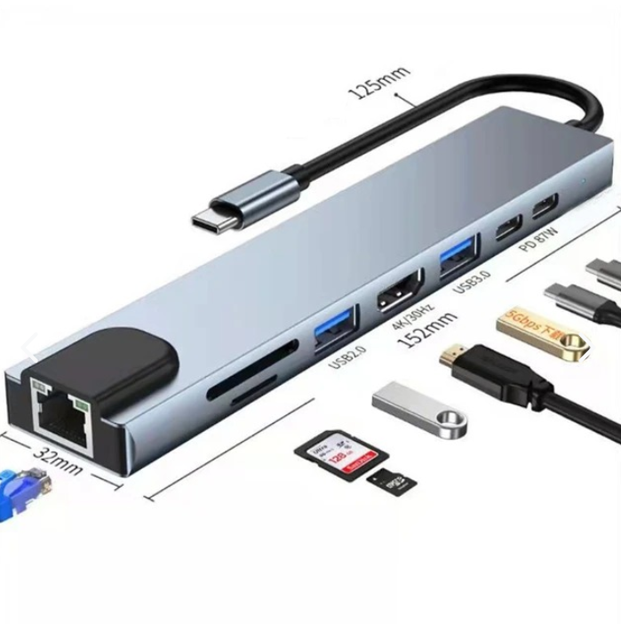 CONVERTIDOR TIPO C 8 EN 1