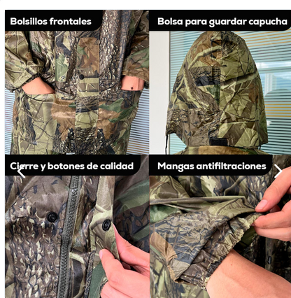 IMPERMEABLE CAMUFLADO 2 PIEZAS PARA MOTO