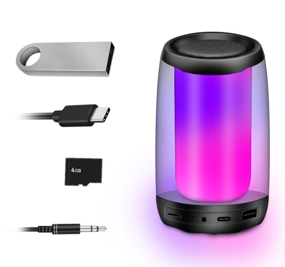 PARLANTE BLUETHOOTH PORTATIL D31 MINI CON LUCES LED