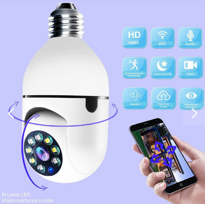 CAMARA DE SEGURIDAD WIFI BOMBILLO ROBOTI