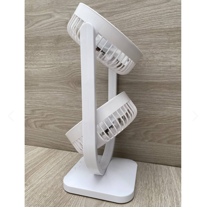 VENTILADOR DOBLE PORTATIL RECARGABLE