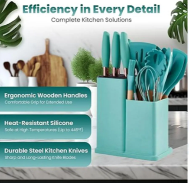 SET DE UTENSILIOS DE COICNA 19 PIEZAS