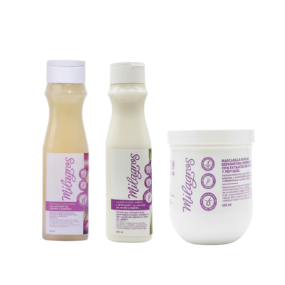 KIT CRECIMIENTO MILAGROS Y FUERZA CAPILAR BIO-REGENERACION TOTAL