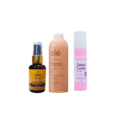 KIT CAPILAR NUTRICION, HIDRATACION Y BRILLO EXTREMO OLÉ