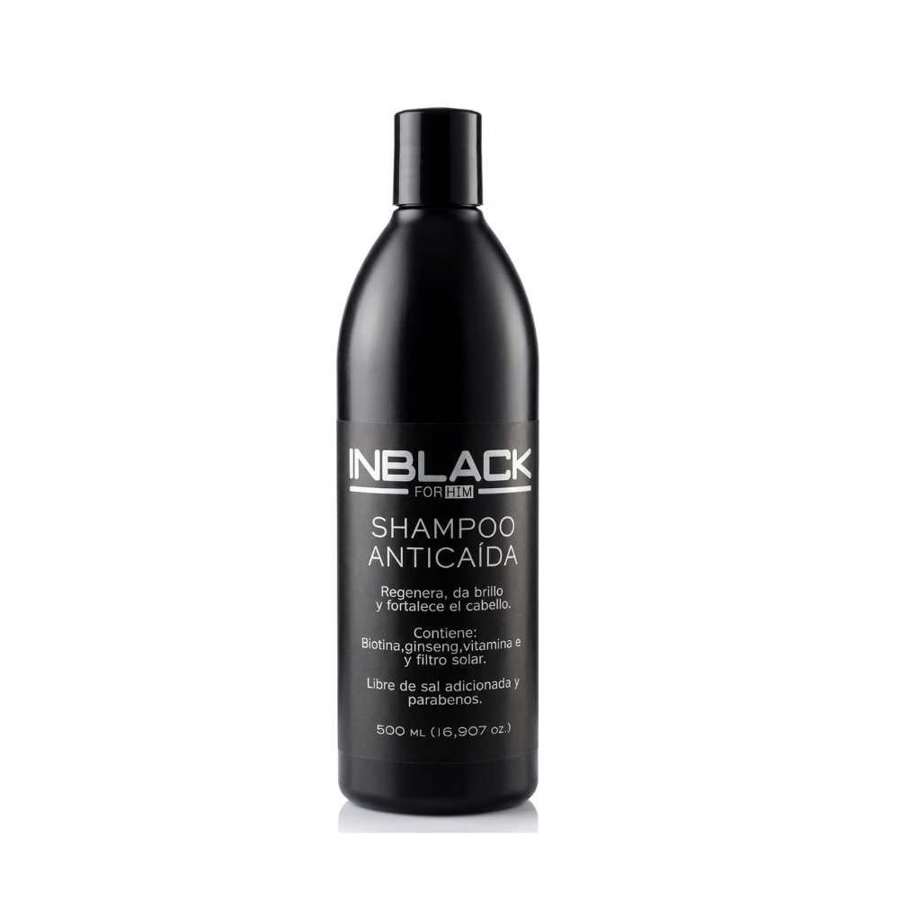 KIT MASCULINO INBLACK ANTICAIDA Y CRECIMIENTO DE BARBA Y CABELLO