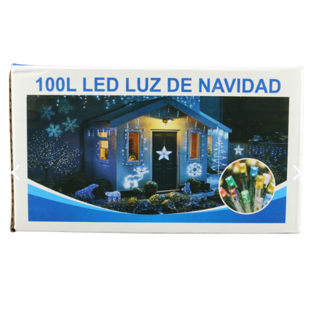 NAVIDAD - GUIRNALDA DE LUCES LED NAVIDEÑAS VERDE Y ROJO 8M