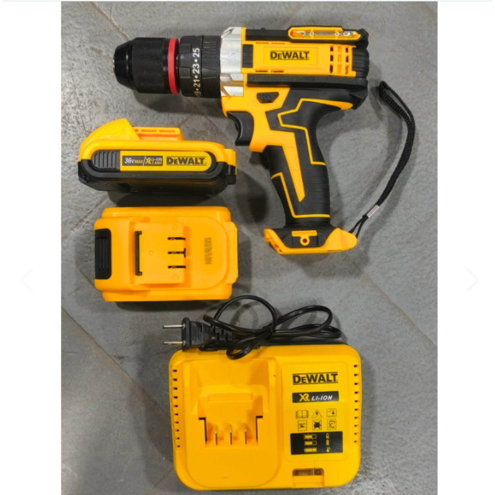 KIT COMPLETO DE HERRAMIENTAS DE MANO Y TALADRO ATORNILLADOR INALAMBRICO DEWALT 36V