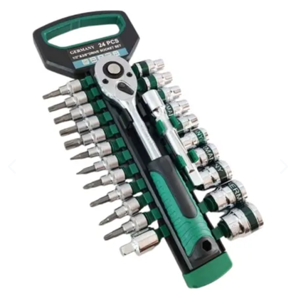 SET DE HERRAMIENTAS COPAS Y PUNTAS 24PCS