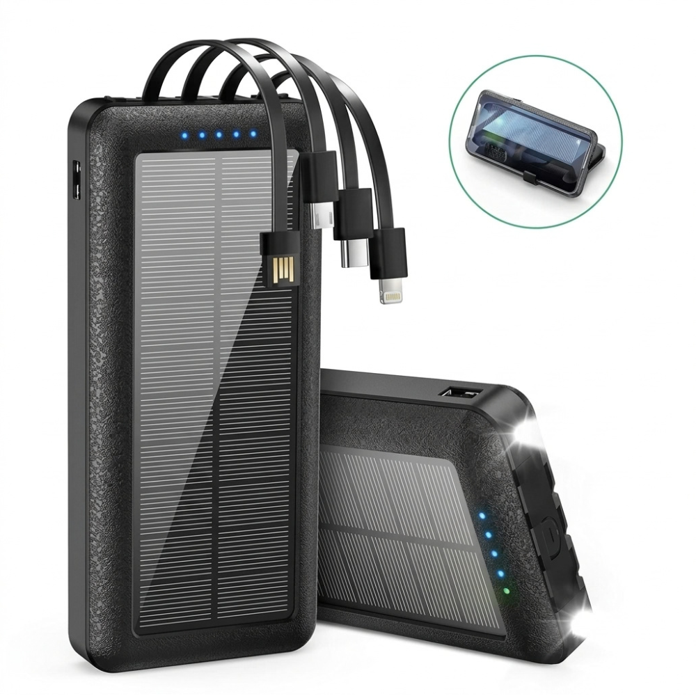 POWER BANK 12.000 MAH CARGA SOLAR PORTABLE