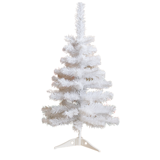 ARBOL DE NAVIDAD ARTIFICIAL BLANCO CON BASE PLASTICA
