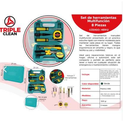 KIT DE HERRAMIENTAS BASICO DE MANTENIMIENTO EN ESTUCHE RIGIDO