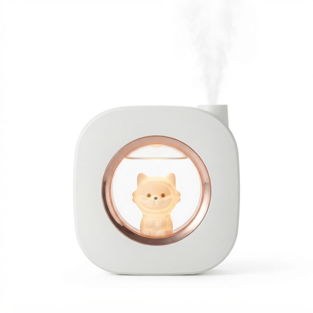 HUMIFICADOR ULTRASONICO Y DIFUSOR DE AROMAS CON DISEÑO DE MASCOTA Y LUZ LED