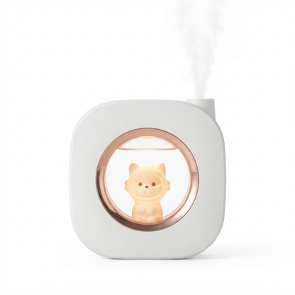 HUMIFICADOR ULTRASONICO Y DIFUSOR DE AROMAS CON DISEÑO DE MASCOTA Y LUZ LED