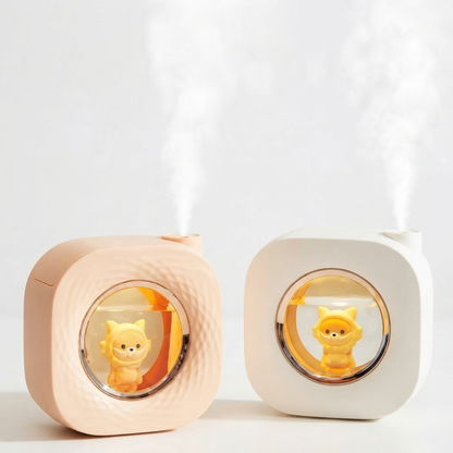 HUMIFICADOR ULTRASONICO Y DIFUSOR DE AROMAS CON DISEÑO DE MASCOTA Y LUZ LED