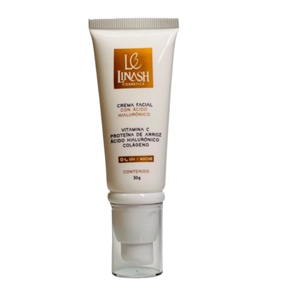 CREMA FACIAL LINASH CON ACIDO HIALURONICO - NUTRICION Y FIRMEZA