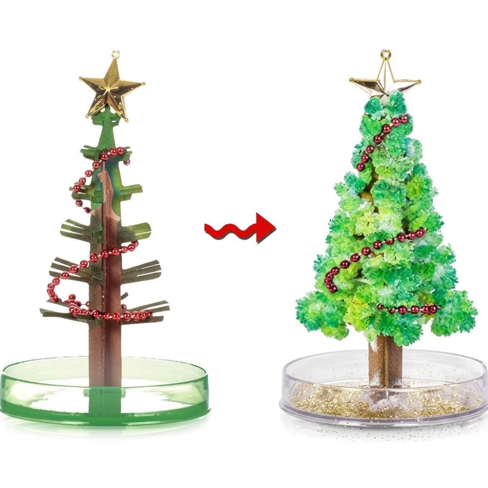 ARBOL DE NAVIDAD MAGICO DE CRISTALIZACION 14CM