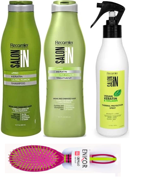 KIT CABELLOS MALTRATADOS RECAMIER  + CEPILLO ENKOR