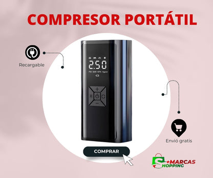 COMPRESOR DE AIRE PORTÁTIL RECARGABLE