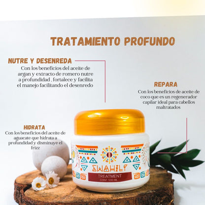 KIT PROFESIONAL CABELLOS AFRO O RIZADOS - SWAHILY